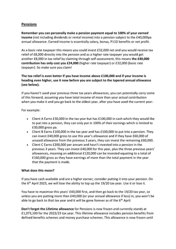 Use it or Lose it - Tax Year End Planning 2023 - Page 5